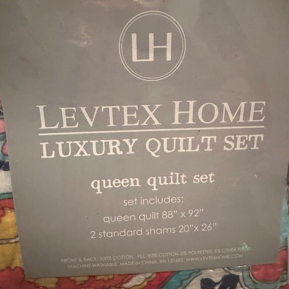 Levtex Multicolor Floral Quilt Set - Picture 4 of 4